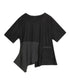 Asymmetric Stripe Panel Pocket Top